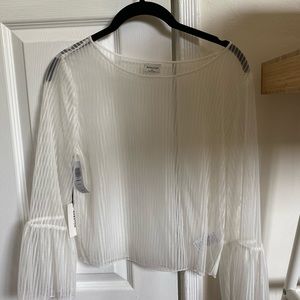 Sheer white Babaton shirt